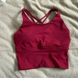 HALARA Red Sports Bra with Racerback Design